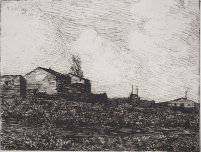 Antoine VOLLON : Paysages de campagne - Gravure (détail)