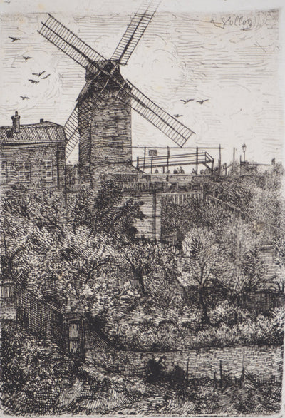 Antoine VOLLON : Paysages de campagne - Gravure (détail)
