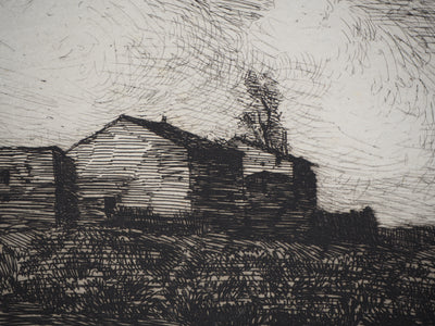 Antoine VOLLON : Paysages de campagne - Gravure (détail)