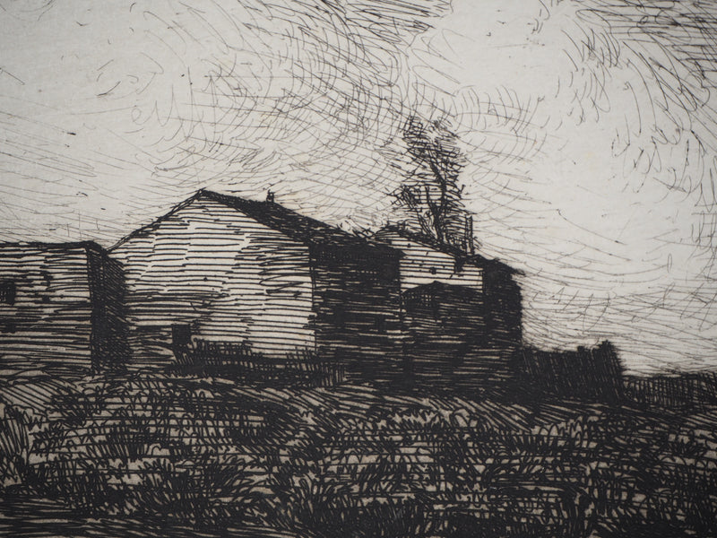 Antoine VOLLON : Paysages de campagne - Gravure (détail)