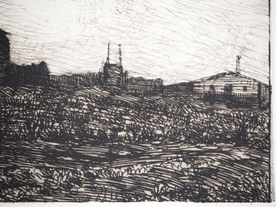 Antoine VOLLON : Paysages de campagne - Gravure (détail)