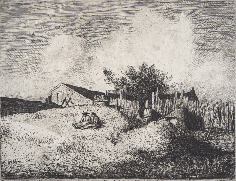Antoine VOLLON : Paysages de campagne - Gravure (détail)