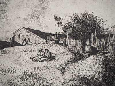 Antoine VOLLON : Paysages de campagne - Gravure (détail)