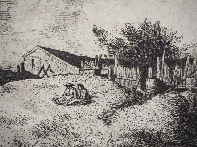 Antoine VOLLON : Paysages de campagne - Gravure (détail)