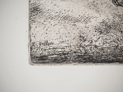 Antoine VOLLON : Paysages de campagne - Gravure (détail)