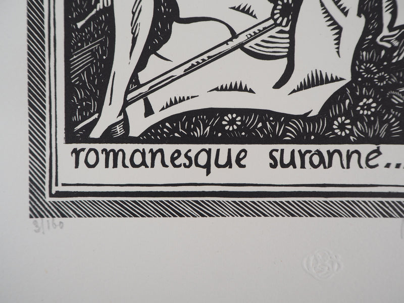 Maximilien VOX : Romanesque suranné, 1925 - Gravure sur bois (détail)