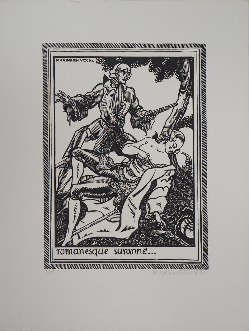 Maximilien VOX : Romanesque suranné, 1925 - Gravure sur bois (détail)