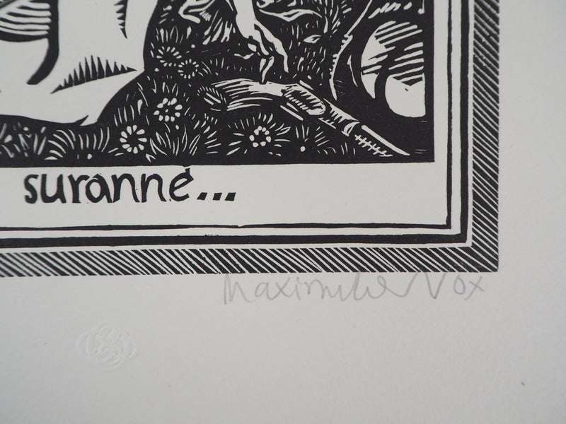 Maximilien VOX : Romanesque suranné, 1925 - Gravure sur bois (détail)