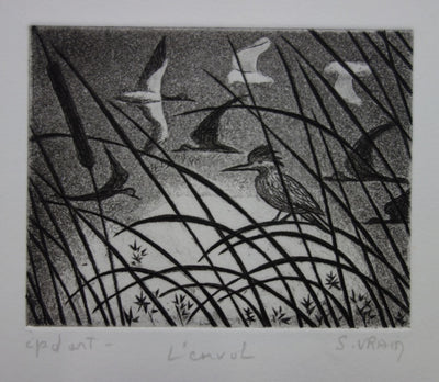 Simone VRAIN : L'envol - Gravure