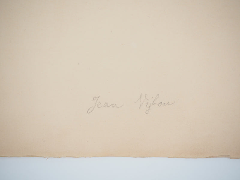Jean VYBOUD : Bretonne en prière - Gravure (détail)