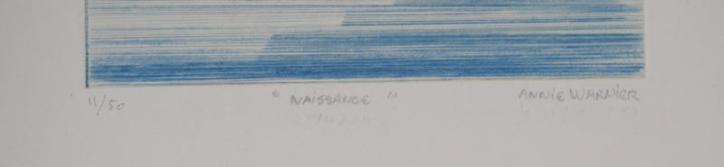 Annie WARNIER : Naissance  - Gravure (détail)