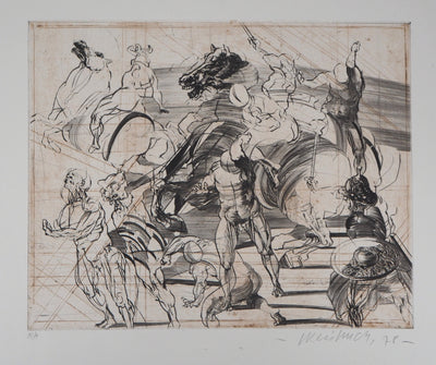 Claude WEISBUCH : Massacre, 1978 - Gravure