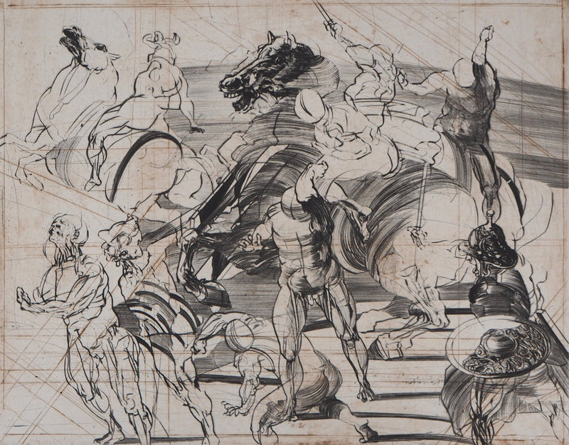 Claude WEISBUCH : Massacre, 1978 - Gravure (détail)