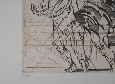 Claude WEISBUCH : Massacre, 1978 - Gravure (détail)