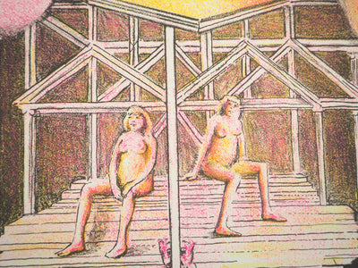 Hugh WEISS : L'homme-chat, 1978 - Lithographie (détail)