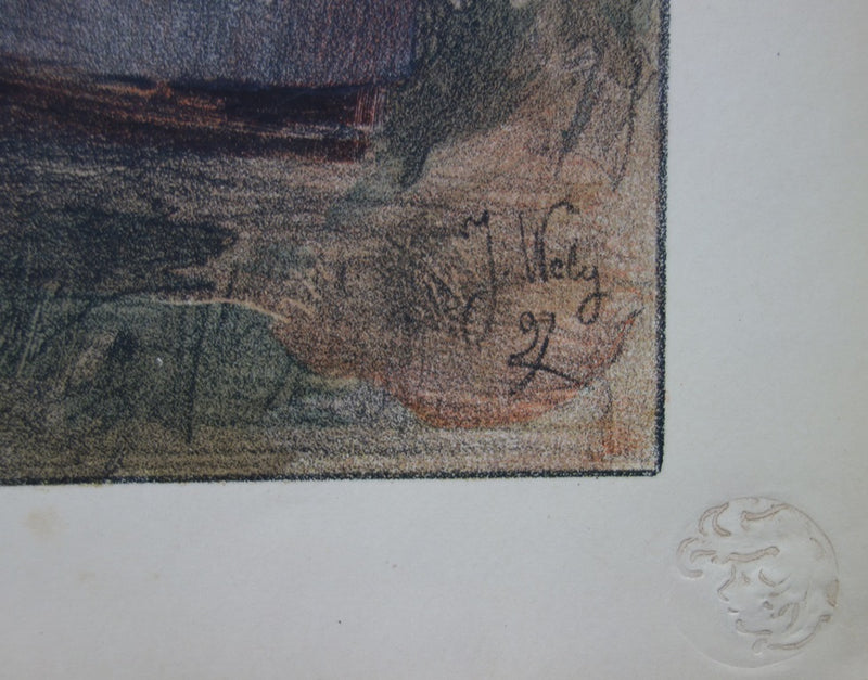 Jacques WELY : Fleur de Lande - Lithographie (détail)