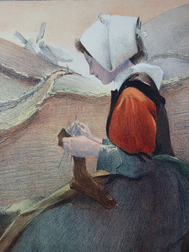 Jacques WELY : Fleur de Lande - Lithographie (détail)