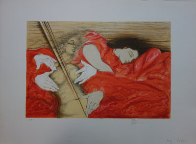 Henry WESTEL : Les dormeuses enchantées - Lithographie