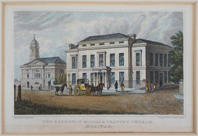 Nathaniel WHITTOCK : The assembly rooms & Trinity church - Gravure