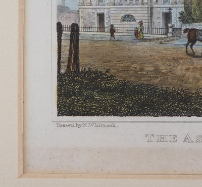 Nathaniel WHITTOCK : The assembly rooms & Trinity church - Gravure (détail)