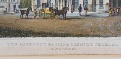 Nathaniel WHITTOCK : The assembly rooms & Trinity church - Gravure (détail)