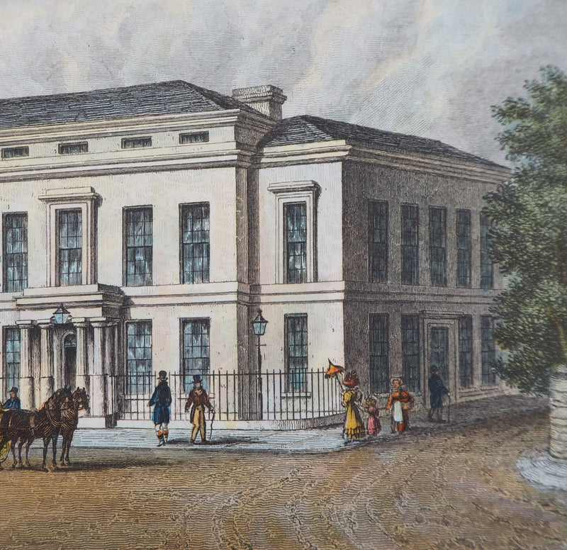 Nathaniel WHITTOCK : The assembly rooms & Trinity church - Gravure (détail)