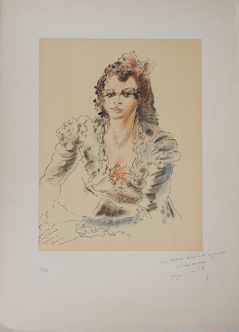 Roger WILD : En attendant le bal - Lithographie