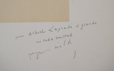 Roger WILD : En attendant le bal - Lithographie (détail)