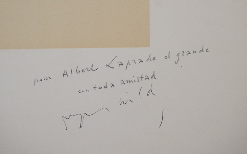 Roger WILD : En attendant le bal - Lithographie (détail)