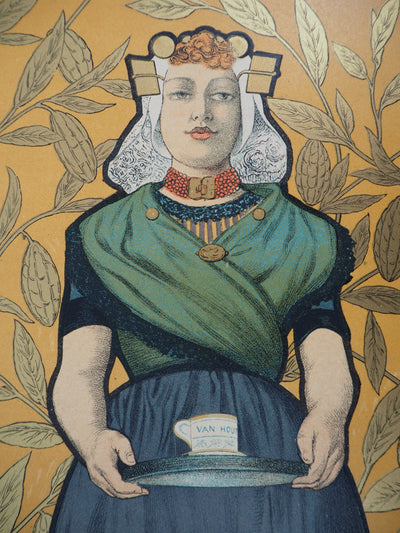 Adolphe WILLETTE : Femme et cacao (Cacao Van Houten), 1895 - Affiche