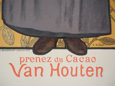 Adolphe WILLETTE : Femme et cacao (Cacao Van Houten), 1895 - Affiche (détail)