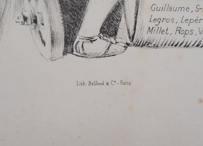 Adolphe WILLETTE : La muse des éditions Sagot - Lithographie (détail)