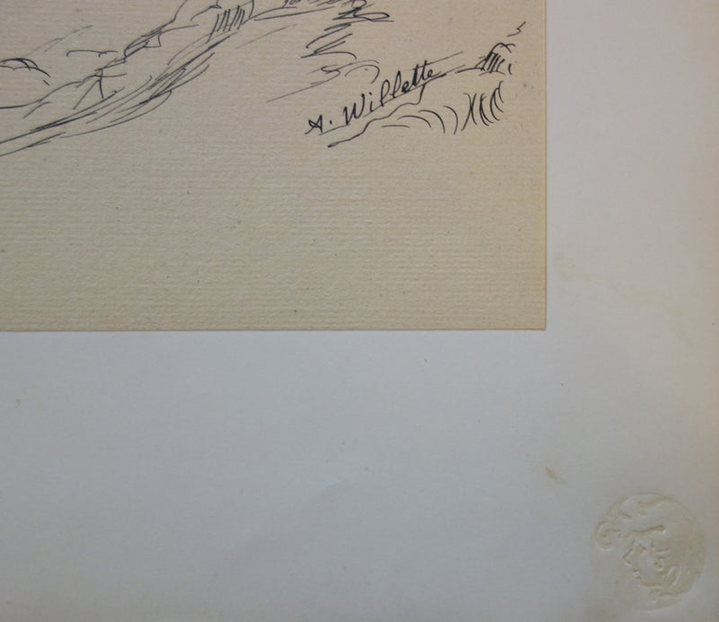 Adolphe WILLETTE : Valmy - Lithographie (détail)