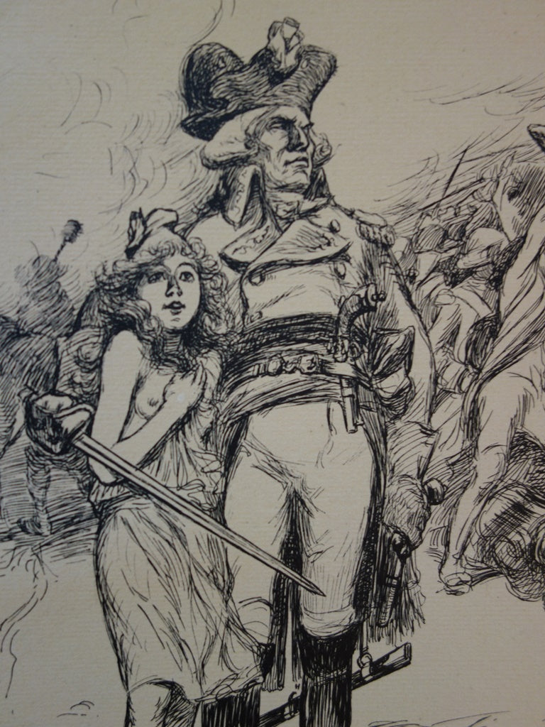 Adolphe WILLETTE : Valmy - Lithographie (détail)