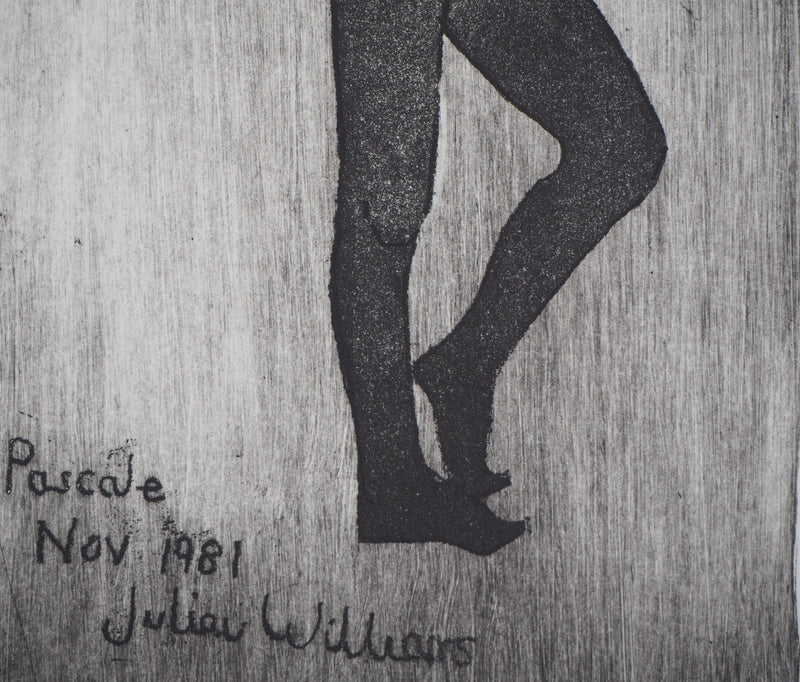 Julian WILLIAMS : La danseuse - Gravure (détail)