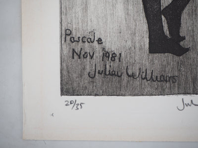 Julian WILLIAMS : La danseuse - Gravure (détail)