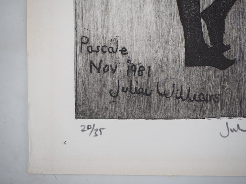 Julian WILLIAMS : La danseuse - Gravure (détail)
