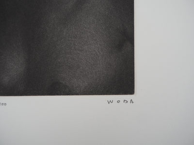 Albert WODA : Au creux de l'épaule - Gravure (détail)