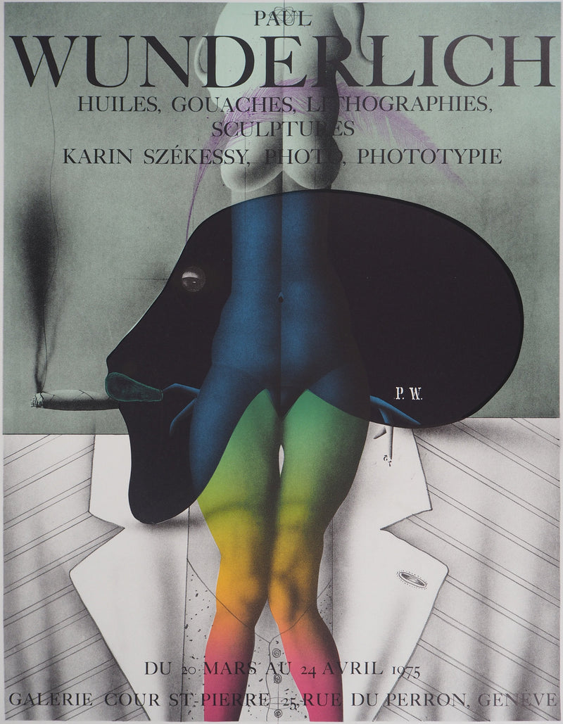 Paul WUNDERLICH : La femme au cigare, 1975 - Affiche