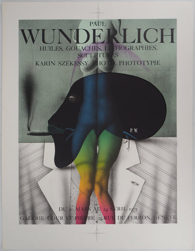 Paul WUNDERLICH : La femme au cigare, 1975 - Affiche (détail)