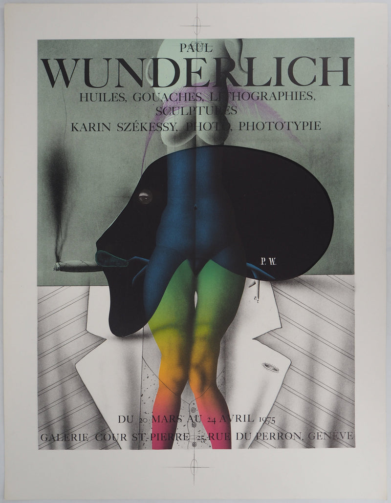 Paul WUNDERLICH : La femme au cigare, 1975 - Affiche (détail)