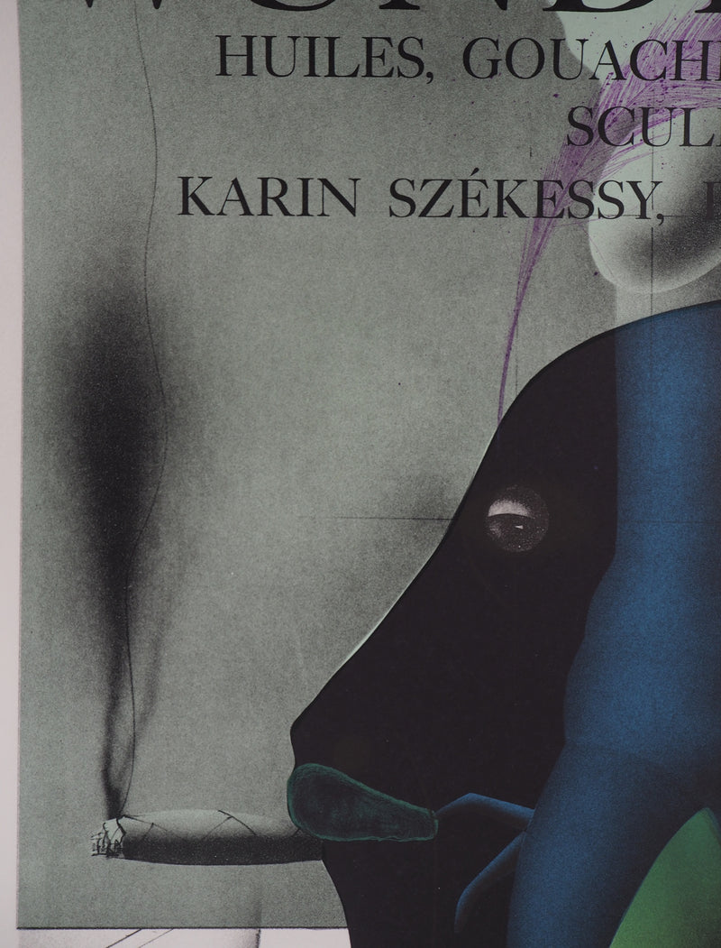 Paul WUNDERLICH : La femme au cigare, 1975 - Affiche (détail)