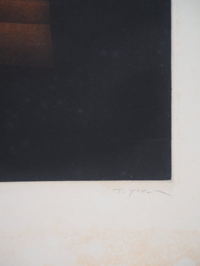 Tomoé YOKOI : Fork and Lemon - Gravure (détail)