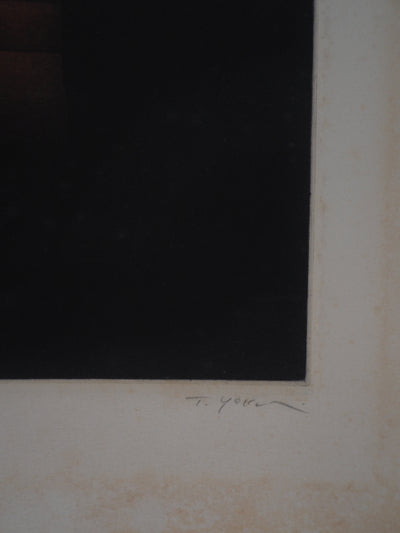 Tomoé YOKOI : Fork and Lemon - Gravure (détail)