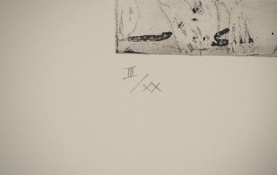  YUK : Composition noire et blanche - Gravure (détail)