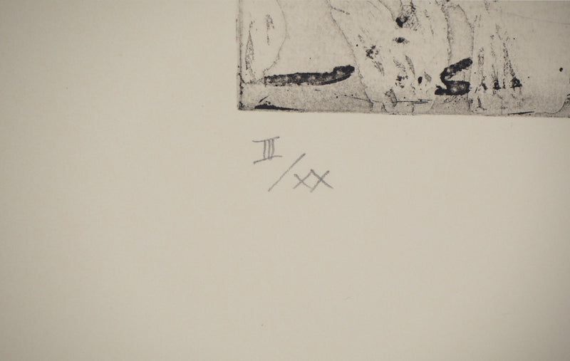  YUK : Composition noire et blanche - Gravure (détail)