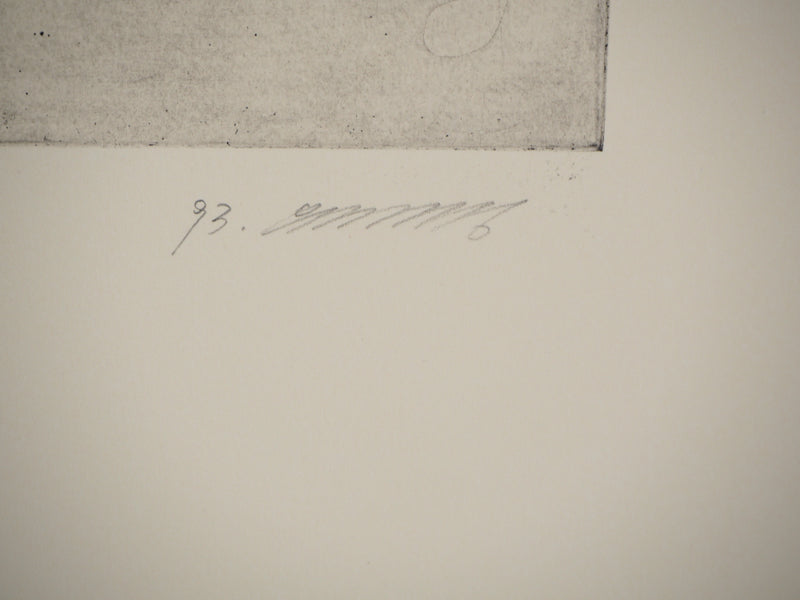  YUK : Composition noire et blanche - Gravure (détail)
