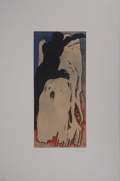  YUK : Figure surréaliste (Je sais qu'elle s'en va), 1991 - Gravure (détail)