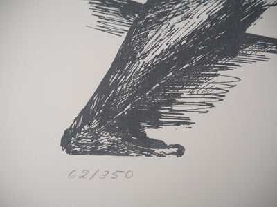 Ossip ZADKINE : Mythologie : Mythologie Hercule et la biche de Cérynie, 1960 - Lithographie (détail)
