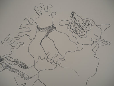 Ossip ZADKINE : Mythologie : Cerbère capturé, 1960 - Lithographie (détail)